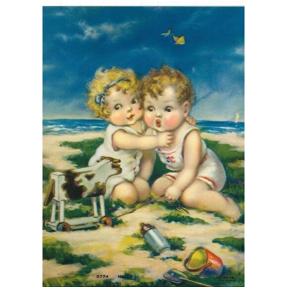 Vintage Calendar Print "Moon" 5.75” x 7.75” - Picture 1 of 1